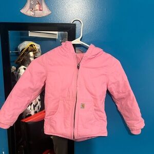 Carhartt Pink Fleece-Lined Jacket Sz 4T girls